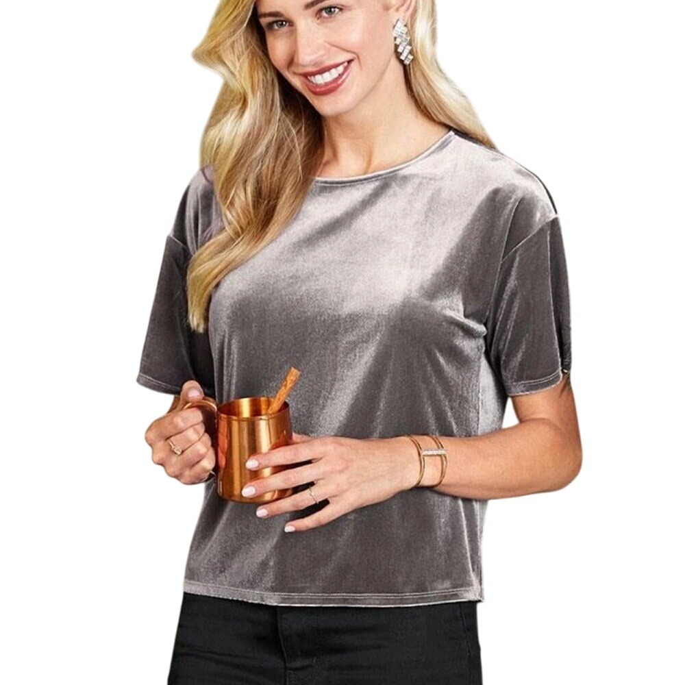 Matilda Jane Gray Boxy‎ Crop T-Shirt